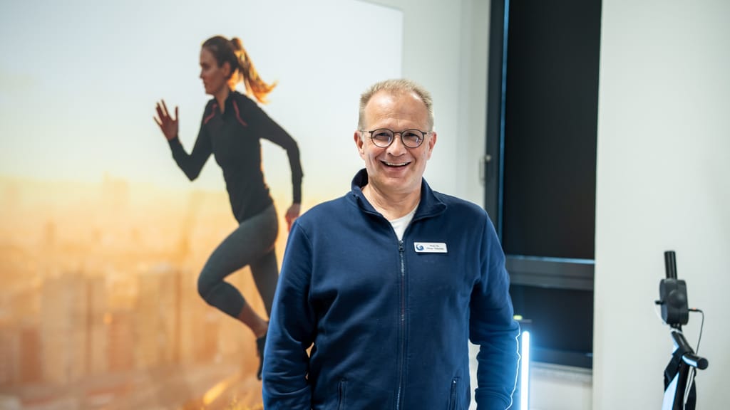 Prof. Dr. Tobolski im Bewegungsanalyse-Labor